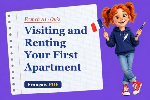 Visiting and Renting Your First Apartment – French A1 quiz with Zoé, the Français PDF coach