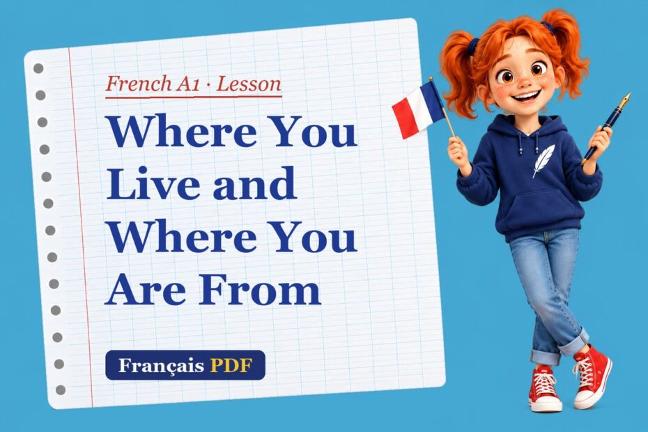 Where You Live and Where You Are From – French A1 lesson with Zoé, the Français PDF coach