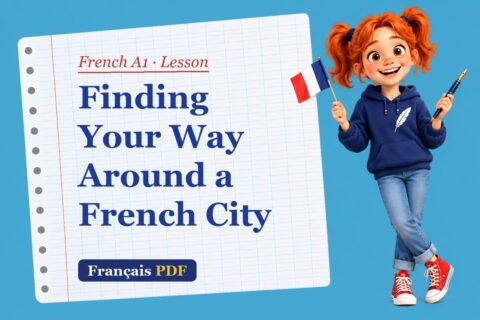 Finding Your Way Around a French City – French A1 lesson with Zoé, the Français PDF coach
