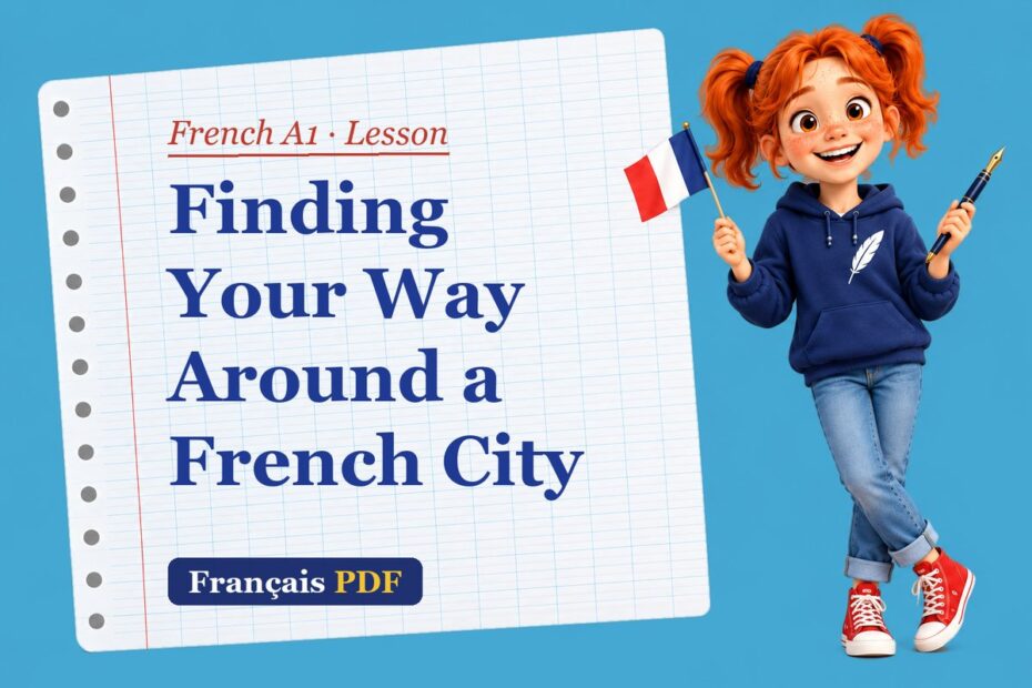 Finding Your Way Around a French City – French A1 lesson with Zoé, the Français PDF coach
