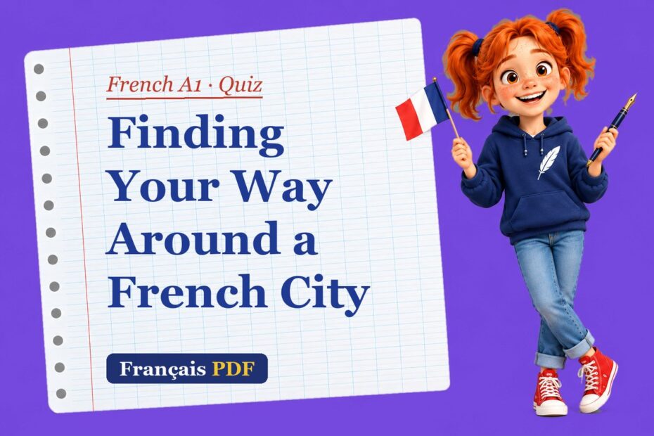 Finding Your Way Around a French City – French A1 quiz with Zoé, the Français PDF coach