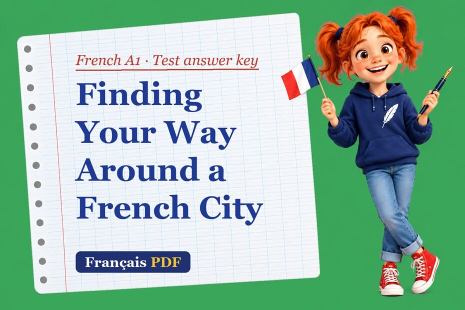 Finding Your Way Around a French City – French A1 test answer key with Zoé, the Français PDF coach