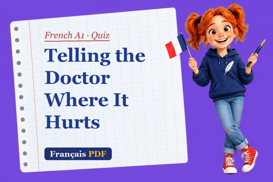Telling the Doctor Where It Hurts – French A1 quiz with Zoé, the Français PDF coach
