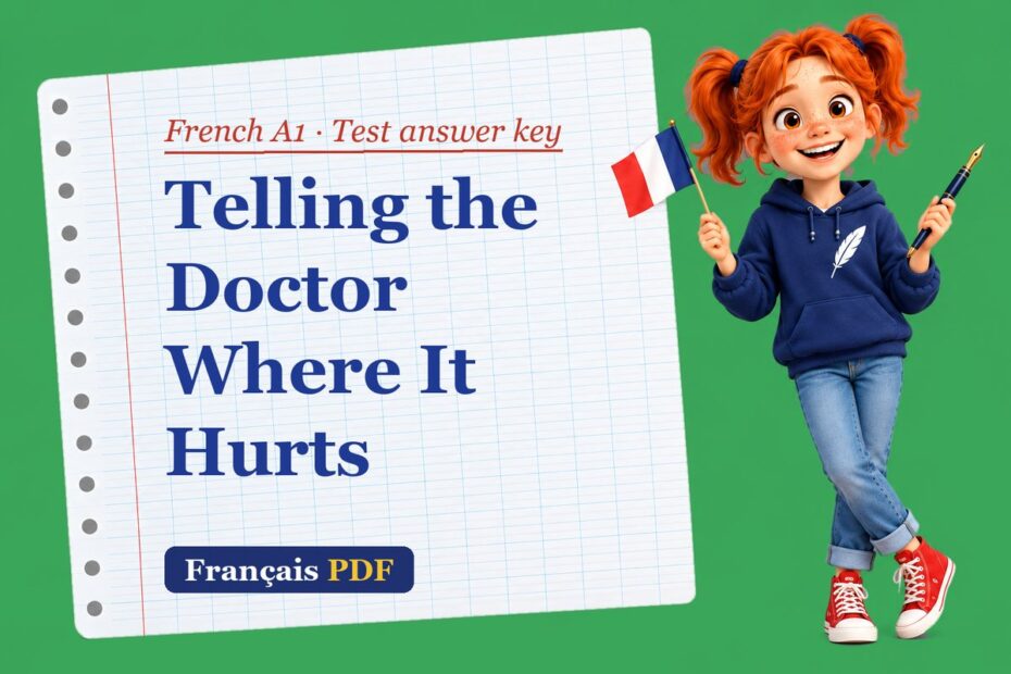 Telling the Doctor Where It Hurts – French A1 test answer key with Zoé, the Français PDF coach
