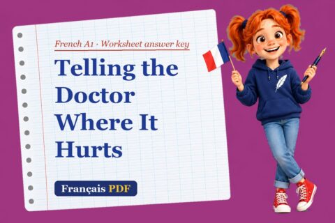 Telling the Doctor Where It Hurts – French A1 worksheet answer key with Zoé, the Français PDF coach