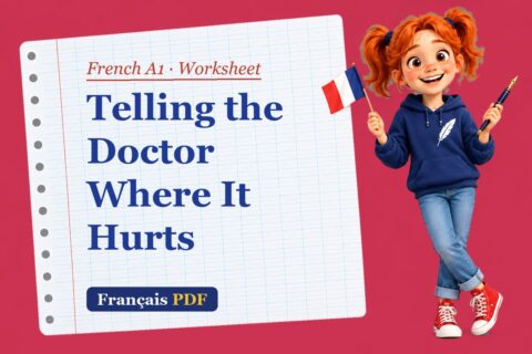 Telling the Doctor Where It Hurts – French A1 worksheet with Zoé, the Français PDF coach