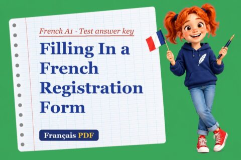 Filling In a French Registration Form – French A1 test answer key with Zoé, the Français PDF coach