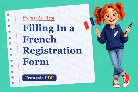 Filling In a French Registration Form – French A1 test with Zoé, the Français PDF coach