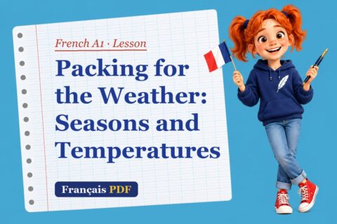 Packing for the Weather: Seasons and Temperatures – French A1 lesson with Zoé, the Français PDF coach