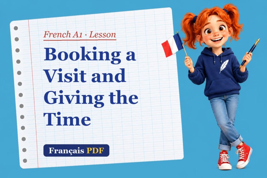 Booking a Visit and Giving the Time – French A1 lesson with Zoé, the Français PDF coach