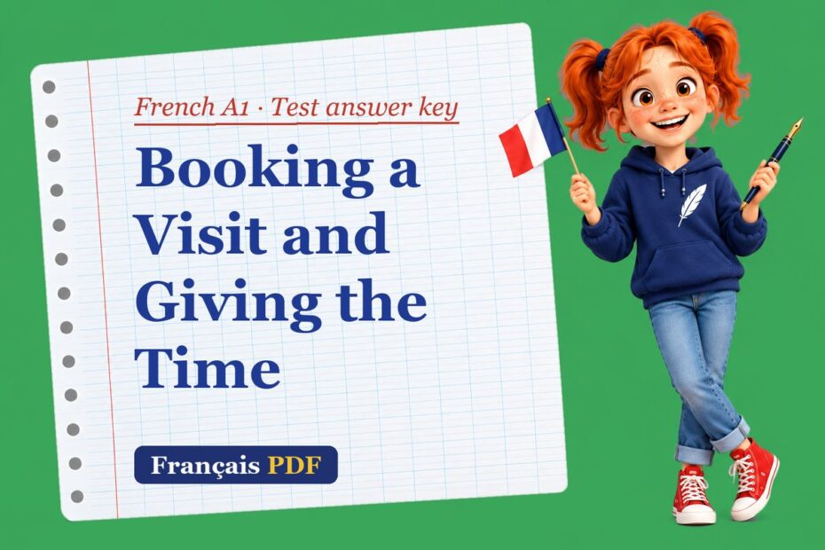 Booking a Visit and Giving the Time – French A1 test answer key with Zoé, the Français PDF coach