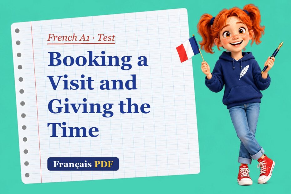 Booking a Visit and Giving the Time – French A1 test with Zoé, the Français PDF coach
