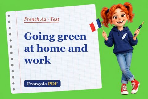 Going green at home and work – French A2 test with Zoé, the Français PDF coach