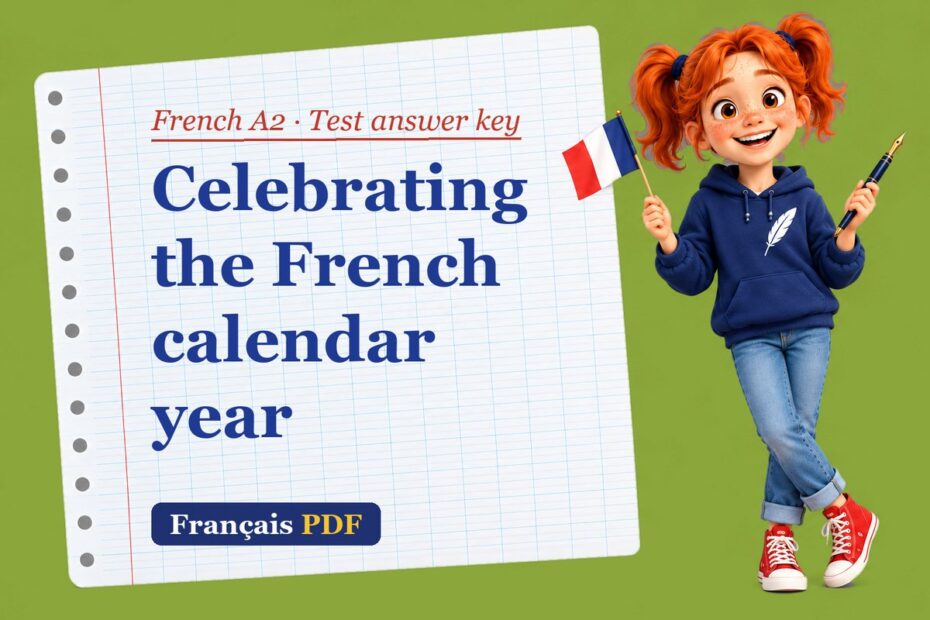 Celebrating the French calendar year – French A2 test answer key with Zoé, the Français PDF coach