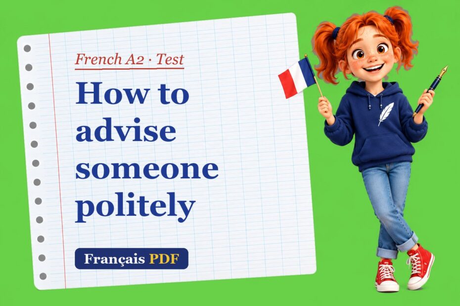 How to advise someone politely – French A2 test with Zoé, the Français PDF coach