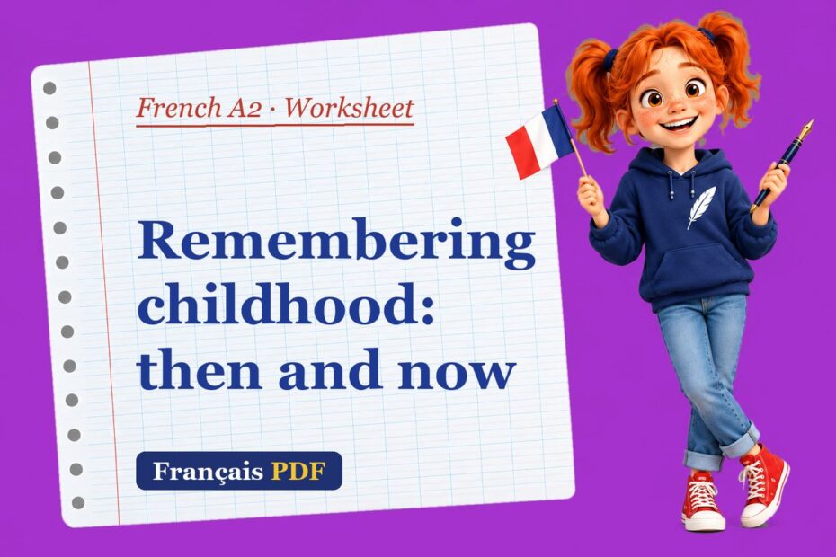 Remembering childhood: then and now – French A2 worksheet with Zoé, the Français PDF coach