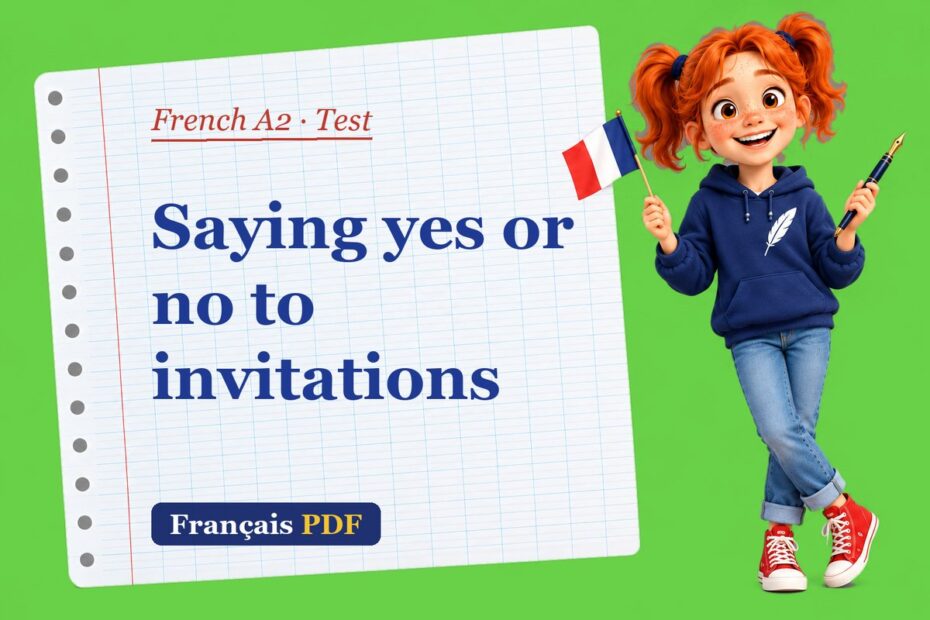 Saying yes or no to invitations – French A2 test with Zoé, the Français PDF coach