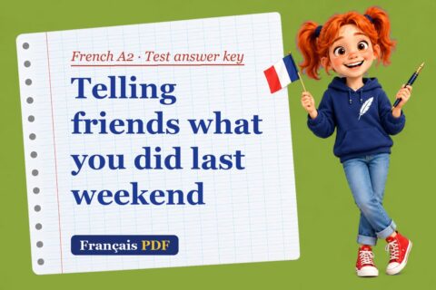 Telling friends what you did last weekend – French A2 test answer key with Zoé, the Français PDF coach