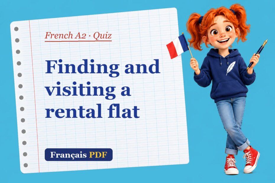 Finding and visiting a rental flat – French A2 quiz with Zoé, the Français PDF coach