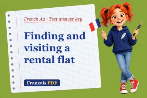 Finding and visiting a rental flat – French A2 test answer key with Zoé, the Français PDF coach