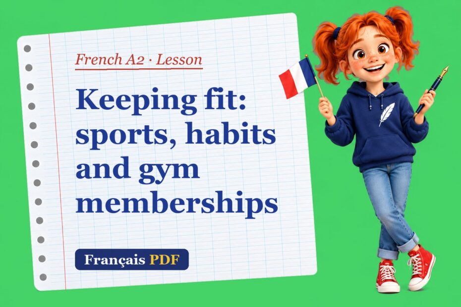 Keeping fit: sports, habits and gym memberships – French A2 lesson with Zoé, the Français PDF coach