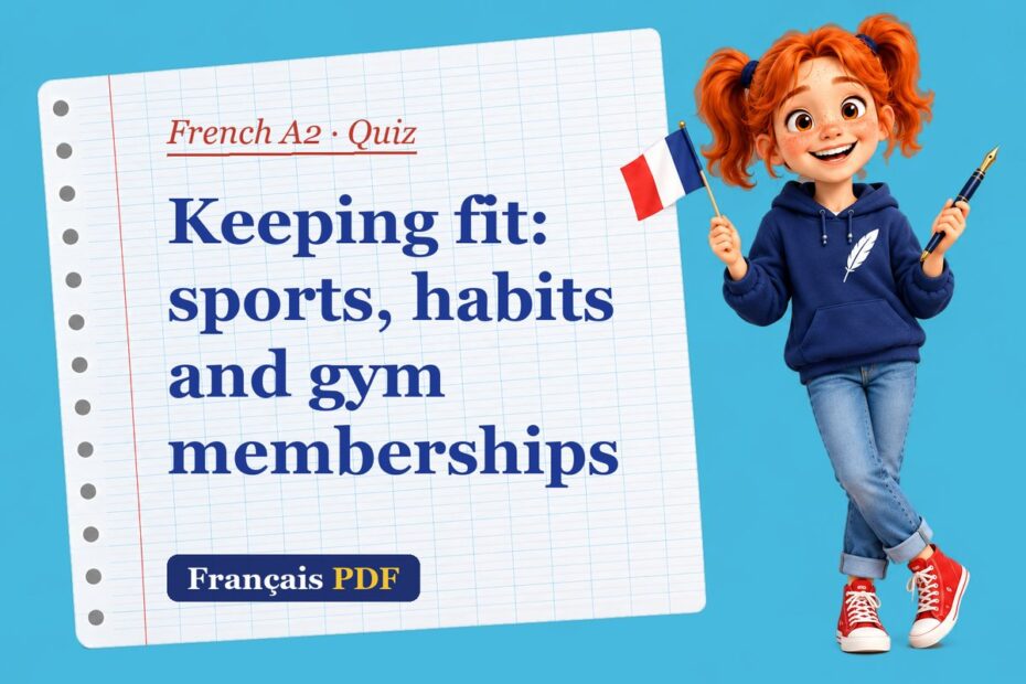 Keeping fit: sports, habits and gym memberships – French A2 quiz with Zoé, the Français PDF coach