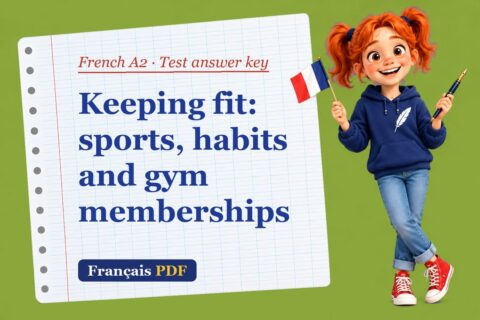 Keeping fit: sports, habits and gym memberships – French A2 test answer key with Zoé, the Français PDF coach