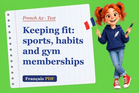 Keeping fit: sports, habits and gym memberships – French A2 test with Zoé, the Français PDF coach