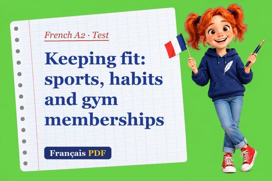 Keeping fit: sports, habits and gym memberships – French A2 test with Zoé, the Français PDF coach