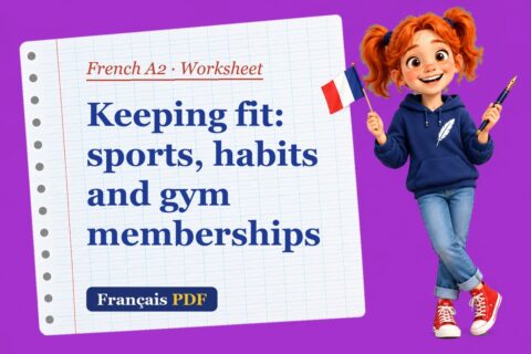 Keeping fit: sports, habits and gym memberships – French A2 worksheet with Zoé, the Français PDF coach