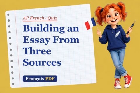 Building an Essay From Three Sources – AP French quiz with Zoé, the Français PDF coach