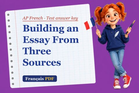 Building an Essay From Three Sources – AP French test answer key with Zoé, the Français PDF coach