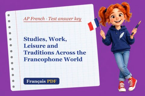 Studies, Work, Leisure and Traditions Across the Francophone World – AP French test answer key with Zoé, the Français PDF coach