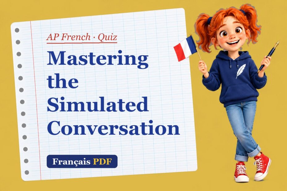 Mastering the Simulated Conversation – AP French quiz with Zoé, the Français PDF coach
