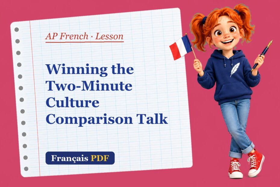Winning the Two-Minute Culture Comparison Talk – AP French lesson with Zoé, the Français PDF coach