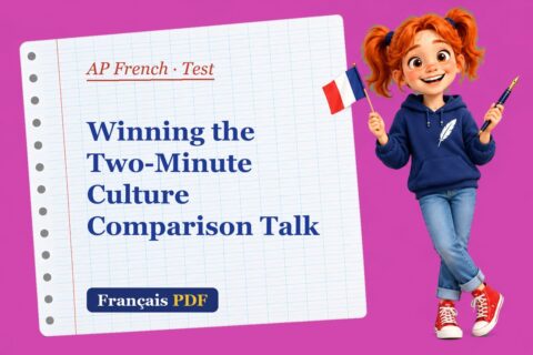 Winning the Two-Minute Culture Comparison Talk – AP French test with Zoé, the Français PDF coach