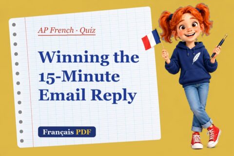 Winning the 15-Minute Email Reply – AP French quiz with Zoé, the Français PDF coach