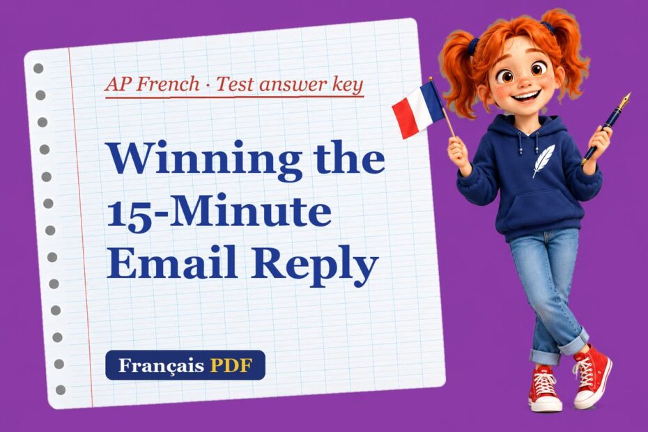 Winning the 15-Minute Email Reply – AP French test answer key with Zoé, the Français PDF coach