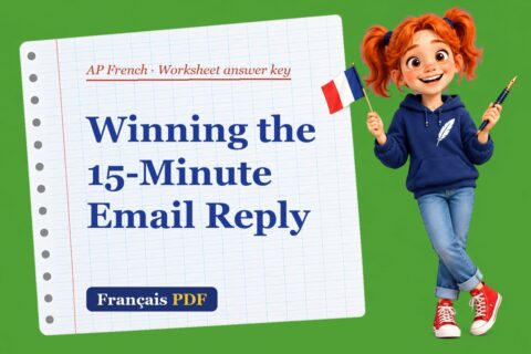 Winning the 15-Minute Email Reply – AP French worksheet answer key with Zoé, the Français PDF coach