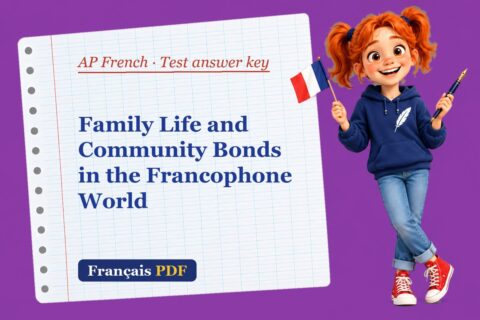 Family Life and Community Bonds in the Francophone World – AP French test answer key with Zoé, the Français PDF coach