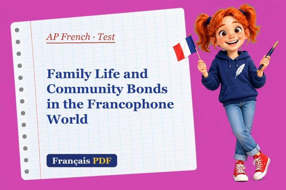 Family Life and Community Bonds in the Francophone World – AP French test with Zoé, the Français PDF coach