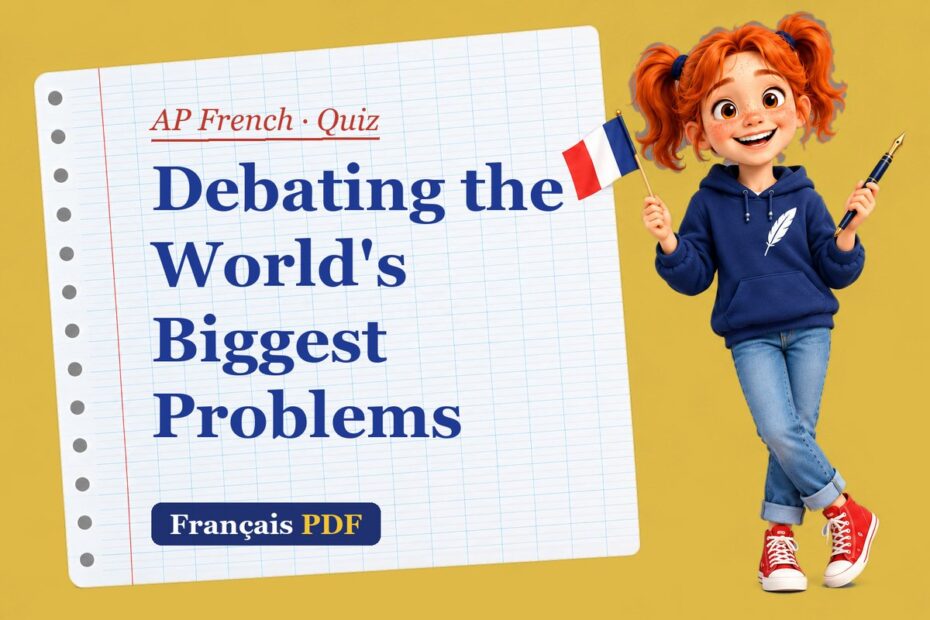 Debating the World's Biggest Problems – AP French quiz with Zoé, the Français PDF coach