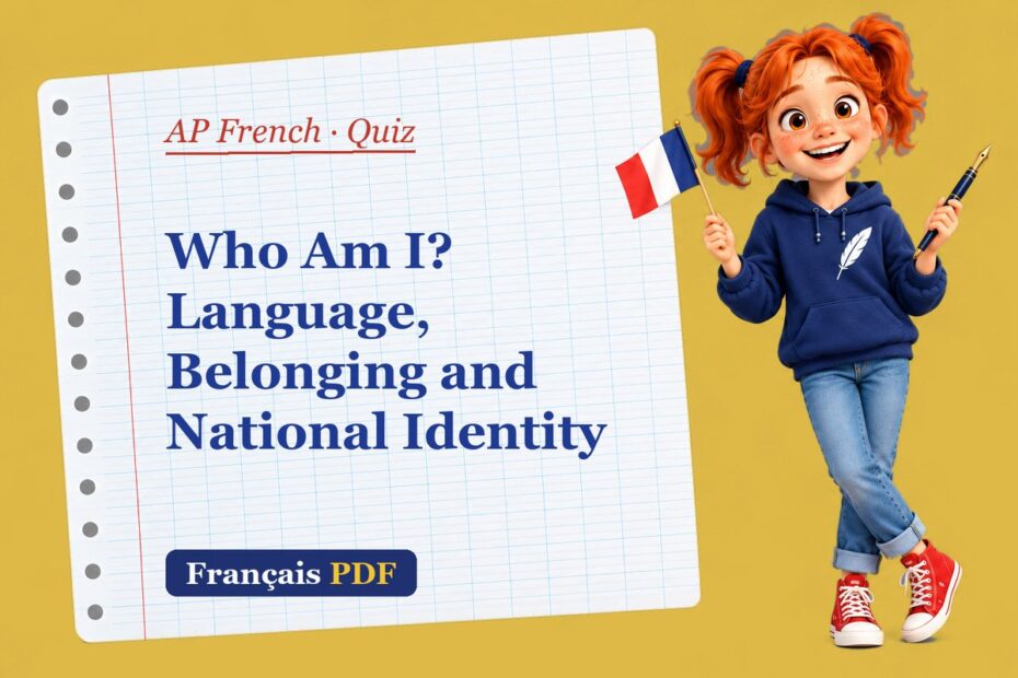 Who Am I? Language, Belonging and National Identity – AP French quiz with Zoé, the Français PDF coach