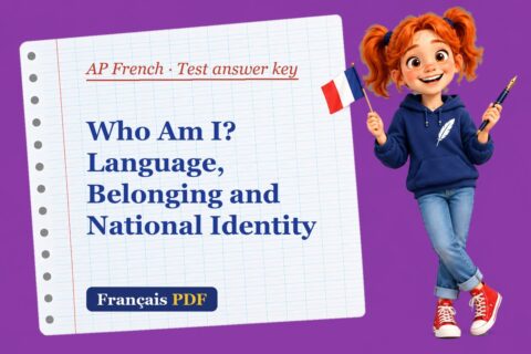 Who Am I? Language, Belonging and National Identity – AP French test answer key with Zoé, the Français PDF coach