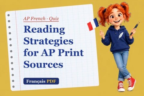 Reading Strategies for AP Print Sources – AP French quiz with Zoé, the Français PDF coach