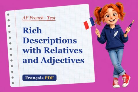 Rich Descriptions with Relatives and Adjectives – AP French test with Zoé, the Français PDF coach