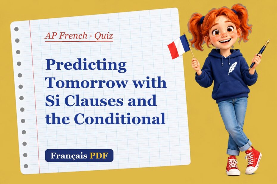 Predicting Tomorrow with Si Clauses and the Conditional – AP French quiz with Zoé, the Français PDF coach