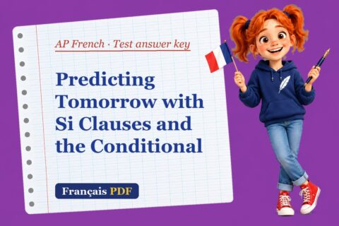 Predicting Tomorrow with Si Clauses and the Conditional – AP French test answer key with Zoé, the Français PDF coach