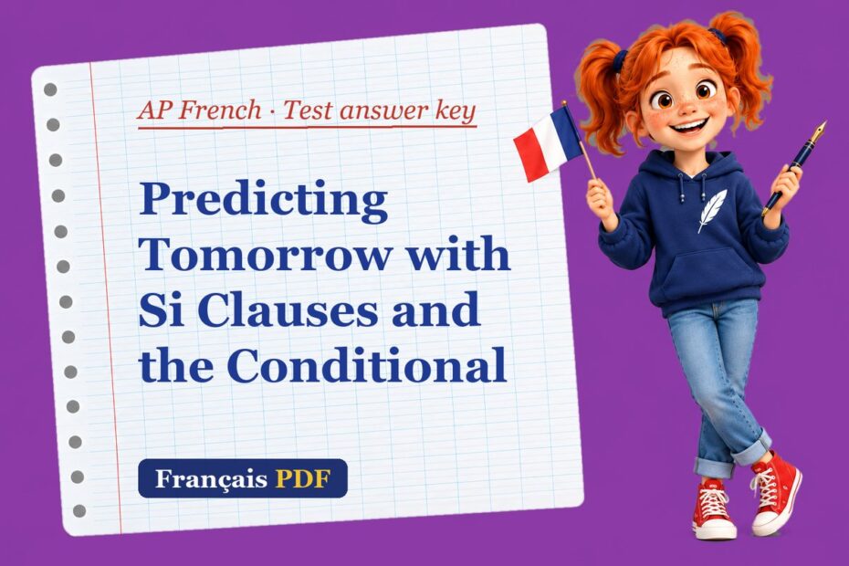 Predicting Tomorrow with Si Clauses and the Conditional – AP French test answer key with Zoé, the Français PDF coach