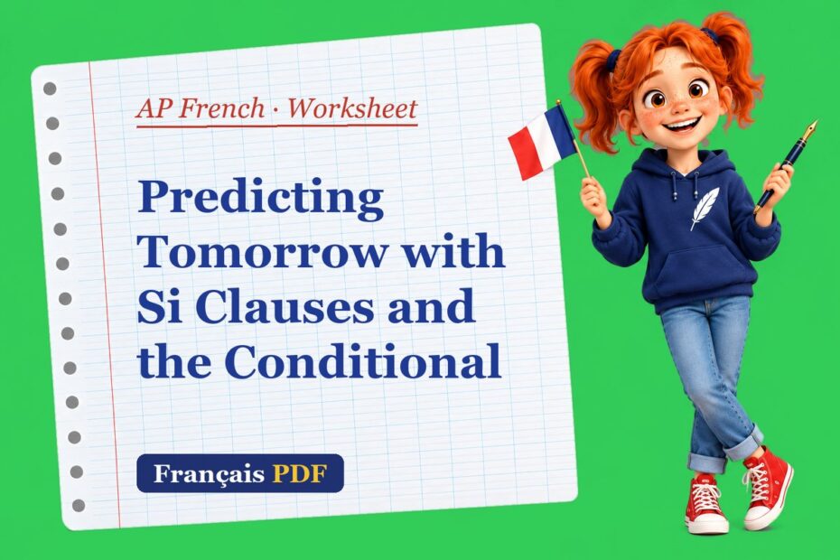 Predicting Tomorrow with Si Clauses and the Conditional – AP French worksheet with Zoé, the Français PDF coach